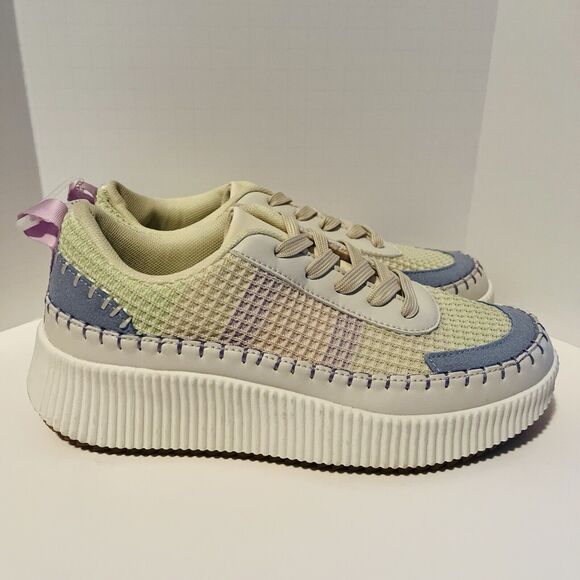 Nicole Miller New York Brita Women's Sneakers 8 Beige Mist Platform Multicolor - Picture 5 of 7